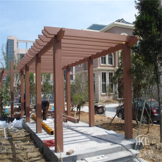 庭院塑木景觀花架